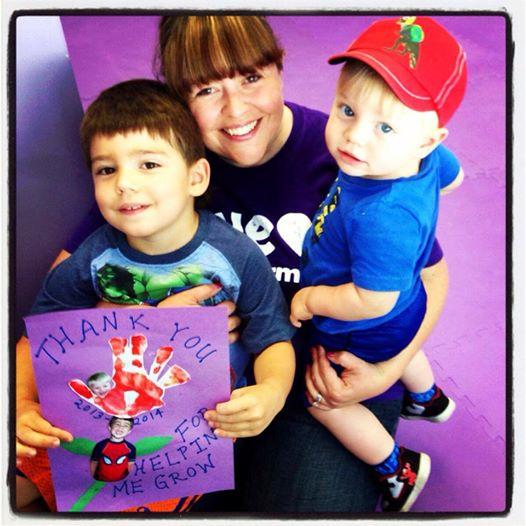 Ms. Kelly with two of her Kindermusik Kids!